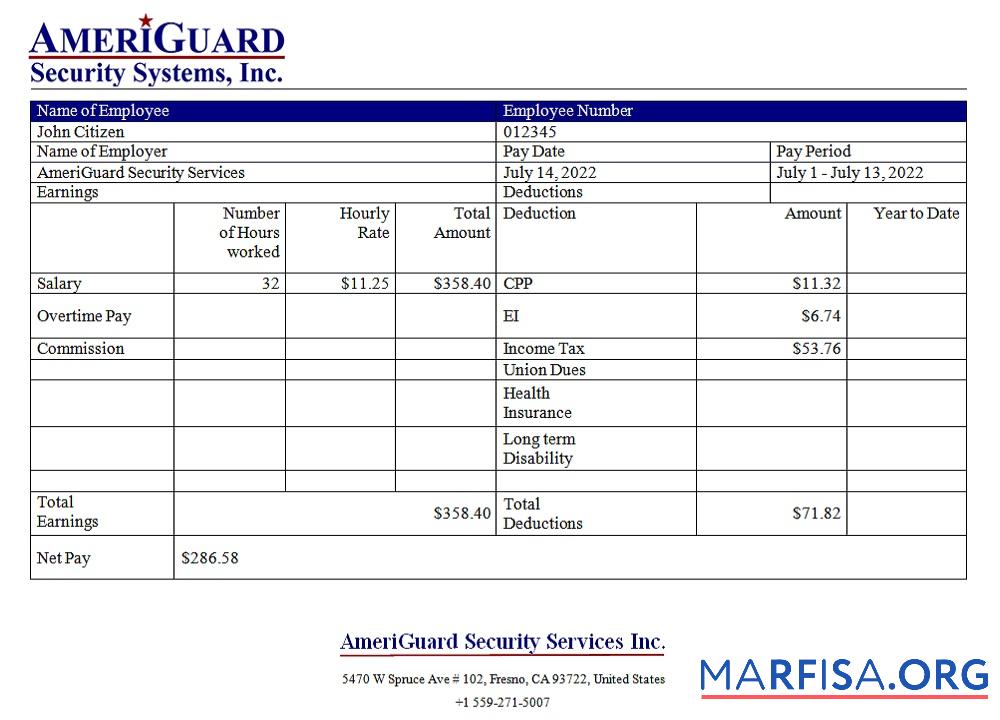 Realistic USA AmeriGuard Security Services Inc security company example